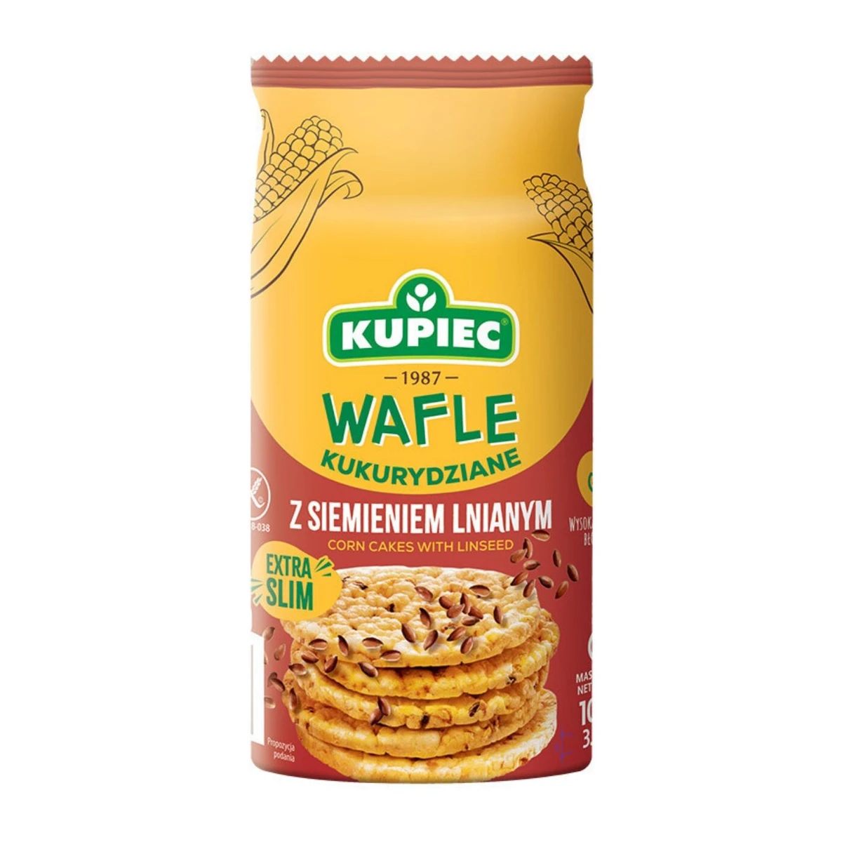 Wafle kukurydziane z siemieniem lnianym, Kupiec  