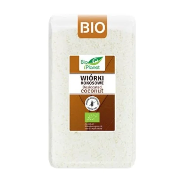 Wiórki kokosowe bezglutenowe Bio, 500 g, Bio Planet  