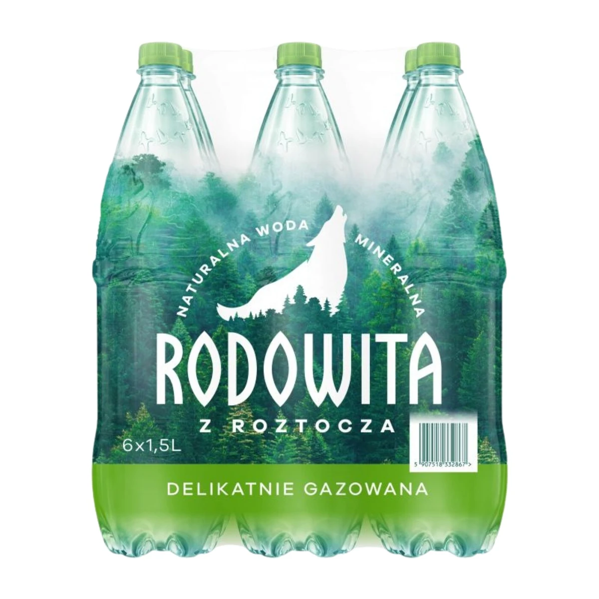 Woda mineralna delikatnie gazowana 6 x 1,5l, Rodowita z Roztocza