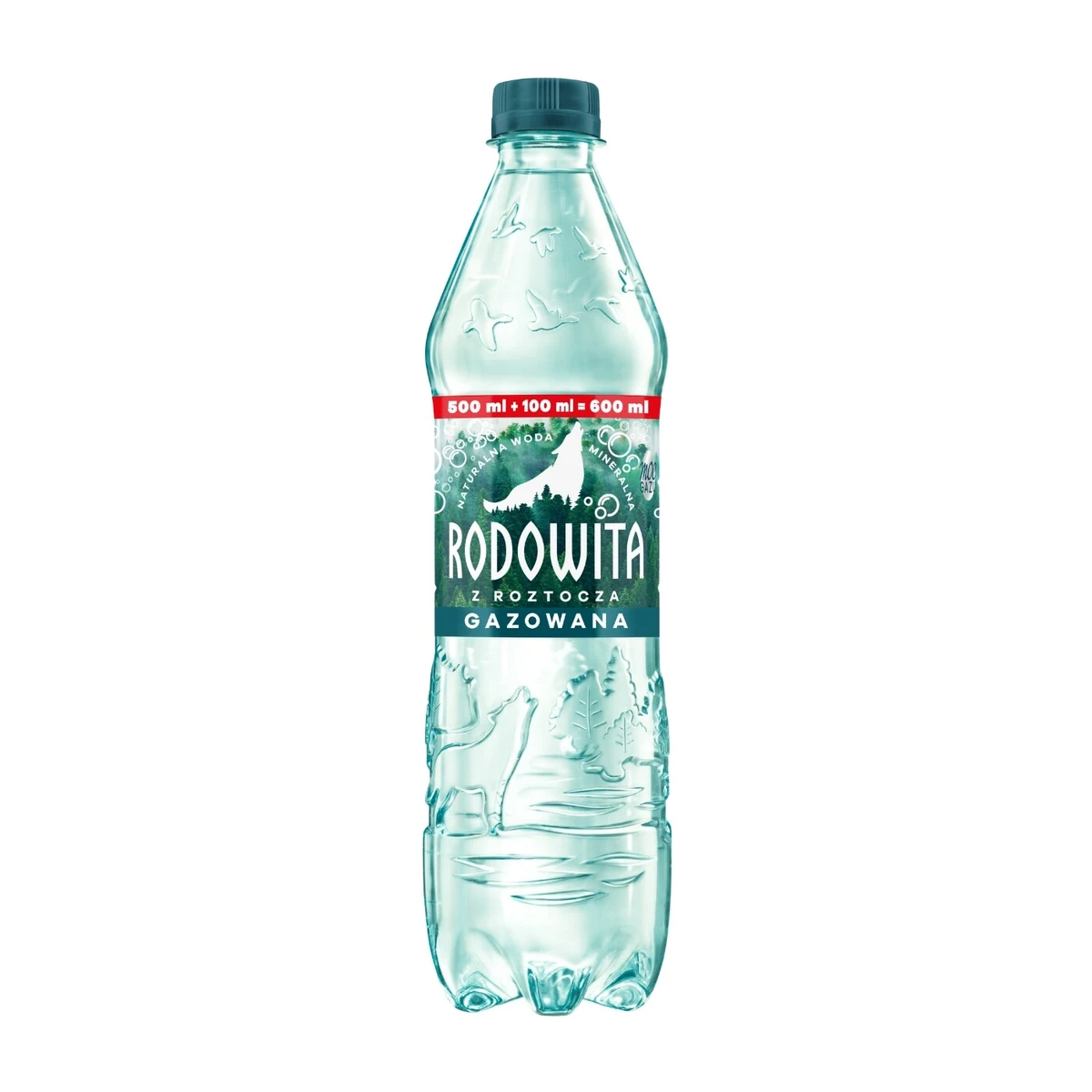 Woda mineralna gazowana 0,6l, Rodowita z Roztocza
