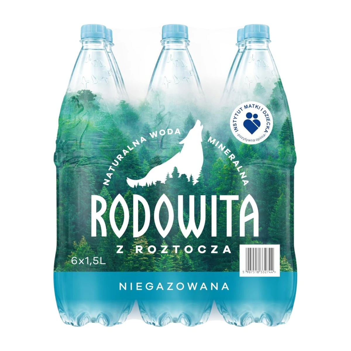 Woda mineralna niegazowana, zgrzewka 6 x 1,5l, Rodowita z Roztocza