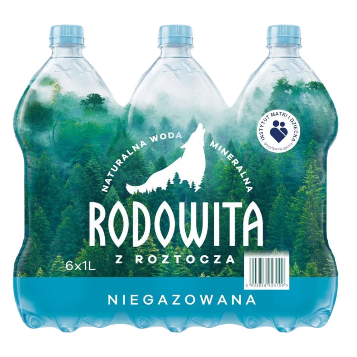 Woda mineralna niegazowana, zgrzewka 6 x 1l, Rodowita z Roztocza