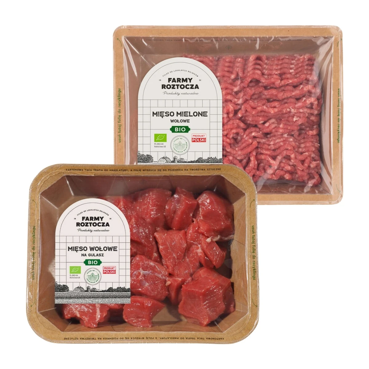 Zestaw mięsa Bio: wołowe na gulasz, mielone wołowe, Farmy Roztocza
