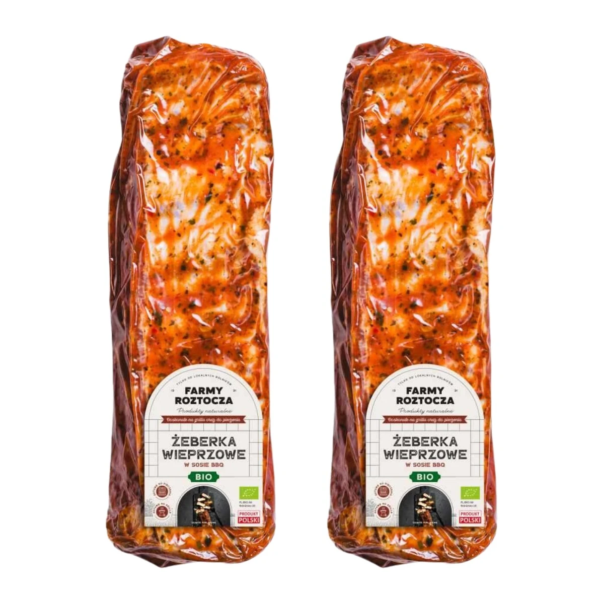Żeberka w sosie BBQ Bio, 2 szt., Farmy Roztocza