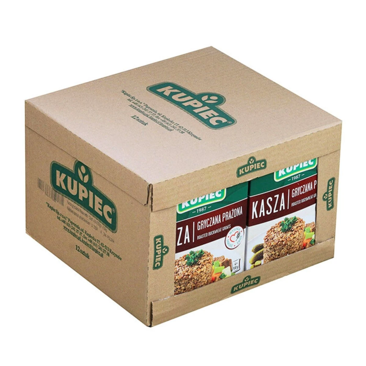 Zestaw 12 szt. kasza gryczana prażona, Kupiec