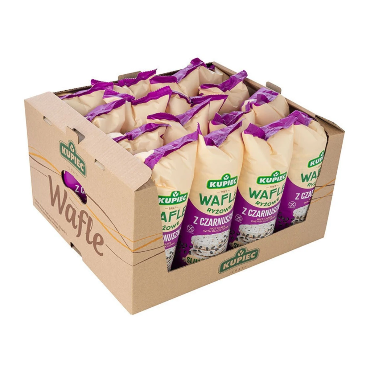 Zestaw 16 szt. wafle ryżowe z czarnuszką, Kupiec