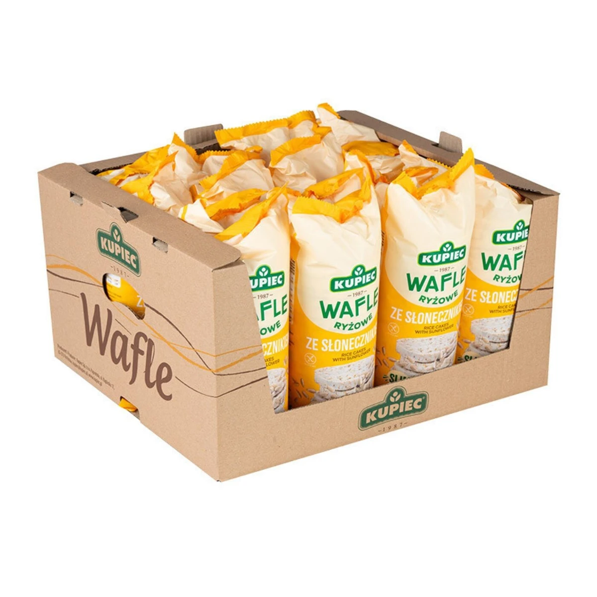 Zestaw 16 szt. wafle ryżowe ze słonecznikiem, Kupiec