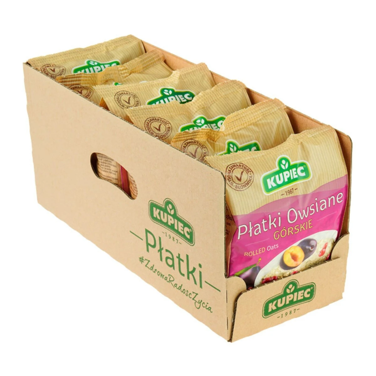 Zestaw 6 szt. płatki owsiane górskie, Kupiec