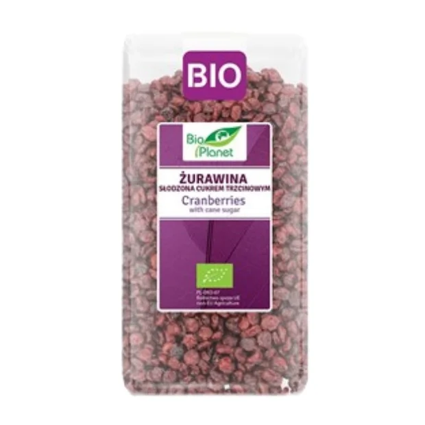 Żurawina słodzona cukrem trzcinowym Bio, 1 kg, Bio Planet