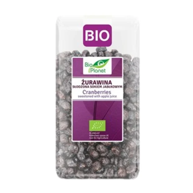 Żurawina słodzona sokiem jabłkowym Bio, 400 g, Bio Planet
