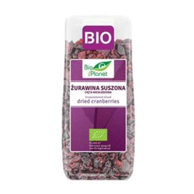Żurawina suszona cięta niesłodzona Bio, 100 g, Bio Planet
