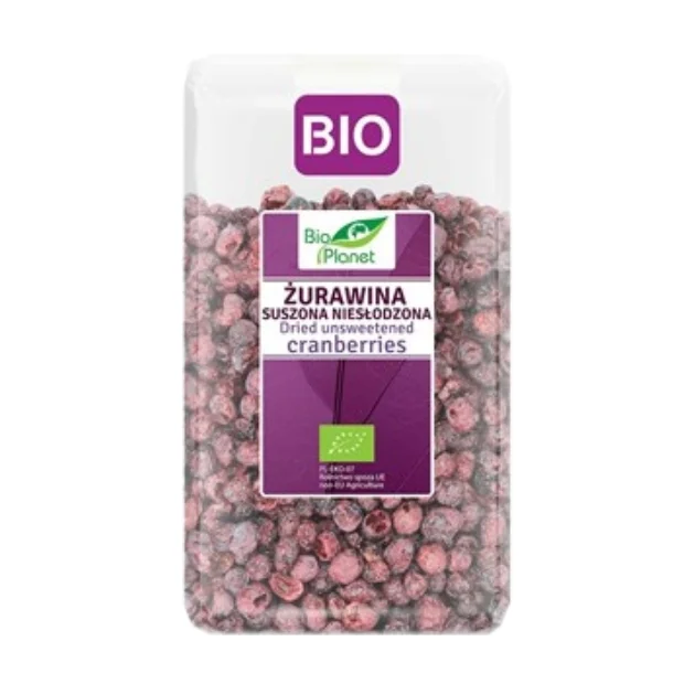 Żurawina suszona cięta niesłodzona Bio, 150 g, Bio Planet