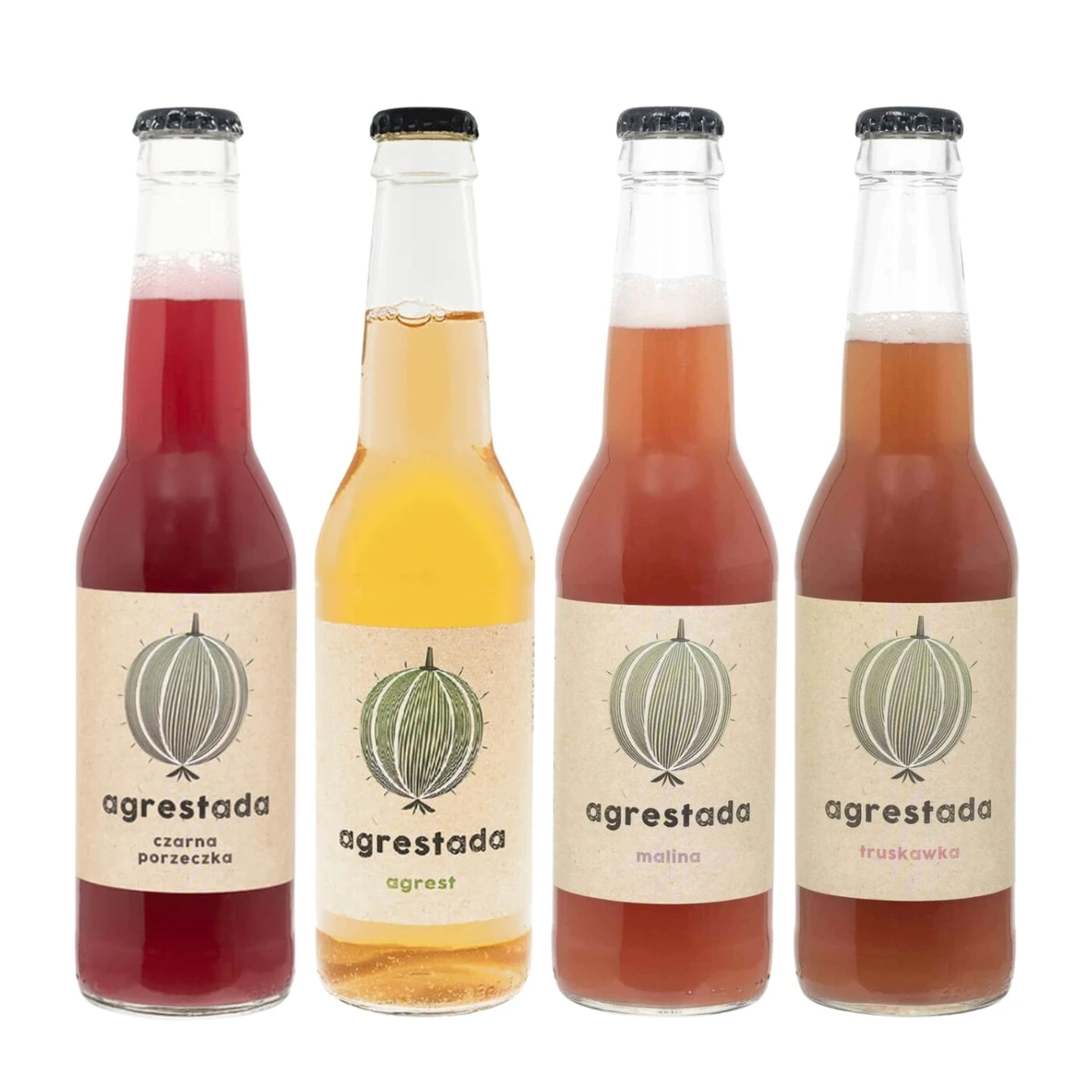 Zestaw napojów: cz.porzeczka, agrest, malina, truskawka, Owocowe Smaki