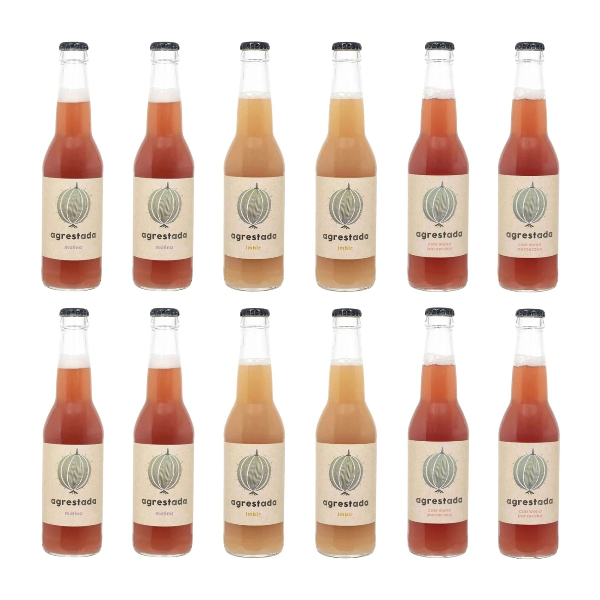 Zestaw napojów: malina, imbir, czerwona porzeczka, Owocowe Smaki