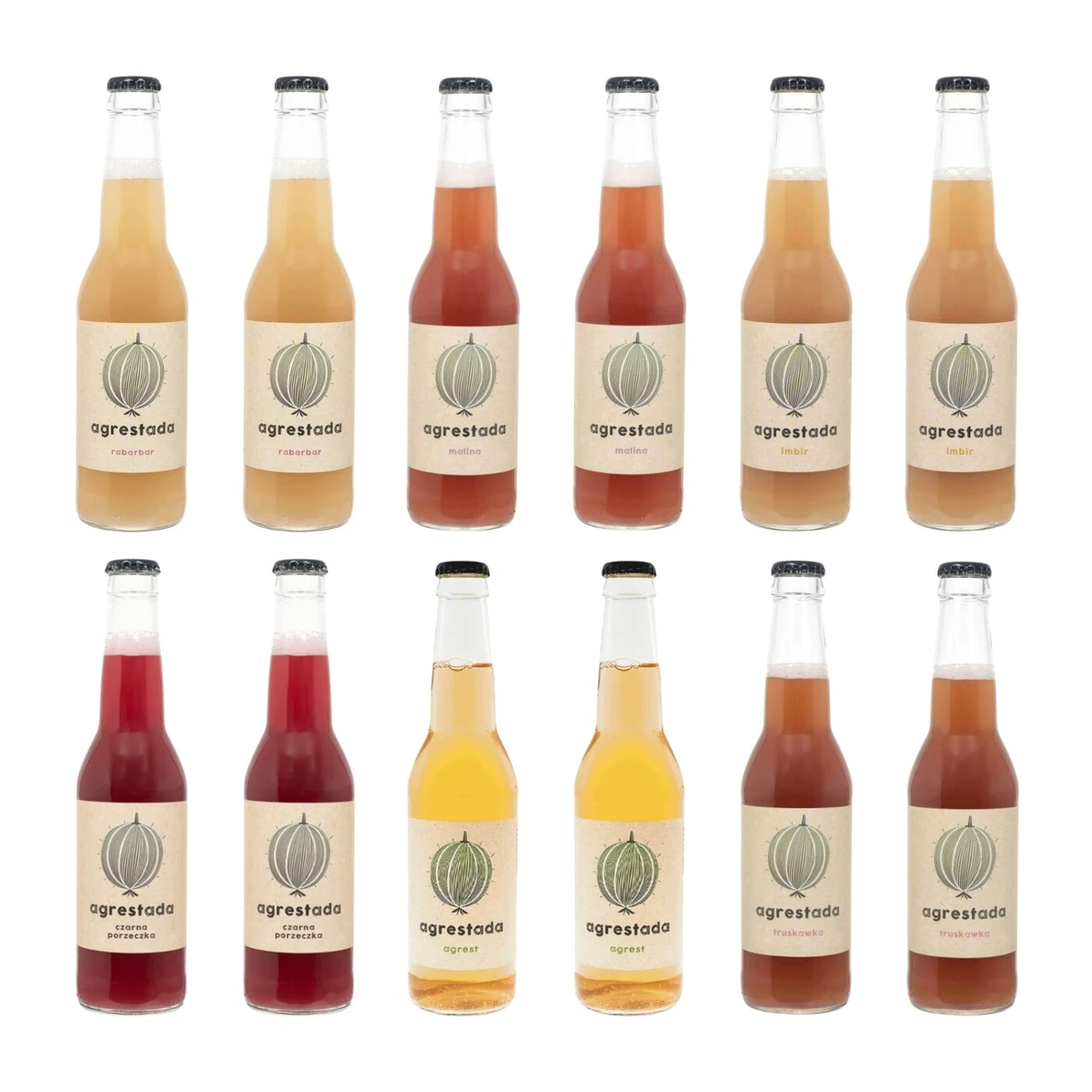 Zestaw napojów: 6 smaków, 12 szt., Owocowe Smaki