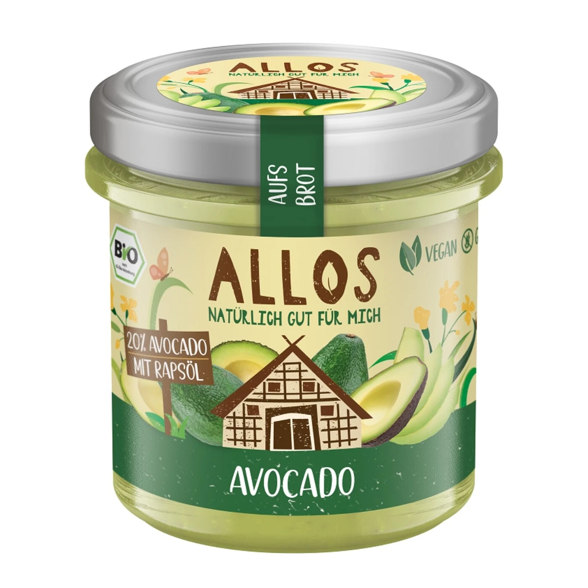 Pasta kremowa z awokado bezglutenowa Bio, Allos