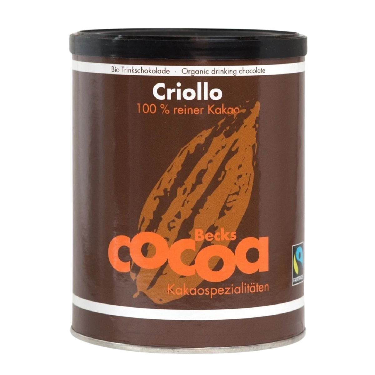 Kakao Criollo w proszku Fair Trade bezglutenowe Bio, Becks Cocoa 