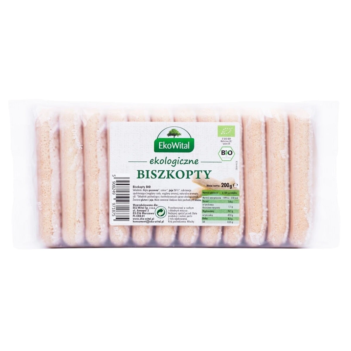 Biszkopty dla dzieci Bio, EkoWital