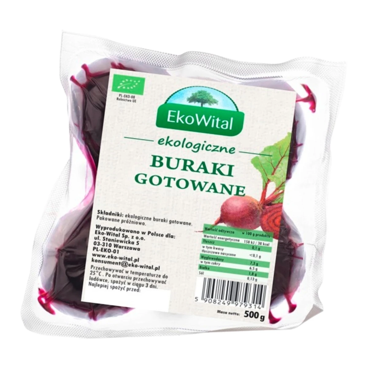 Buraki gotowane BIO, EkoWital