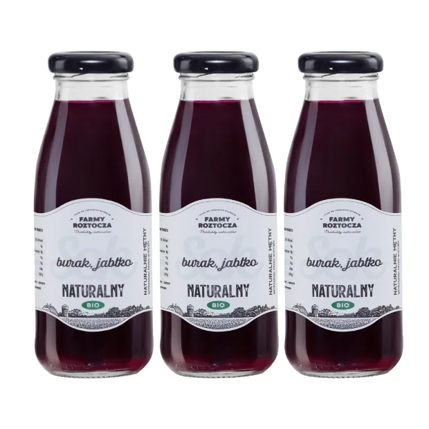 Sok burak jabłko Bio, 3 butelki x 250 ml, Farmy Roztocza