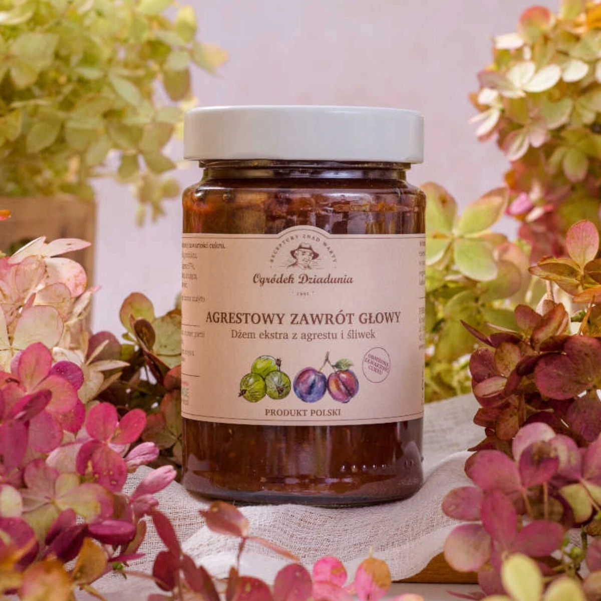 Dżem agrestowo-śliwkowy - Agrestowy Zawrót Głowy, Ogródek Dziadunia