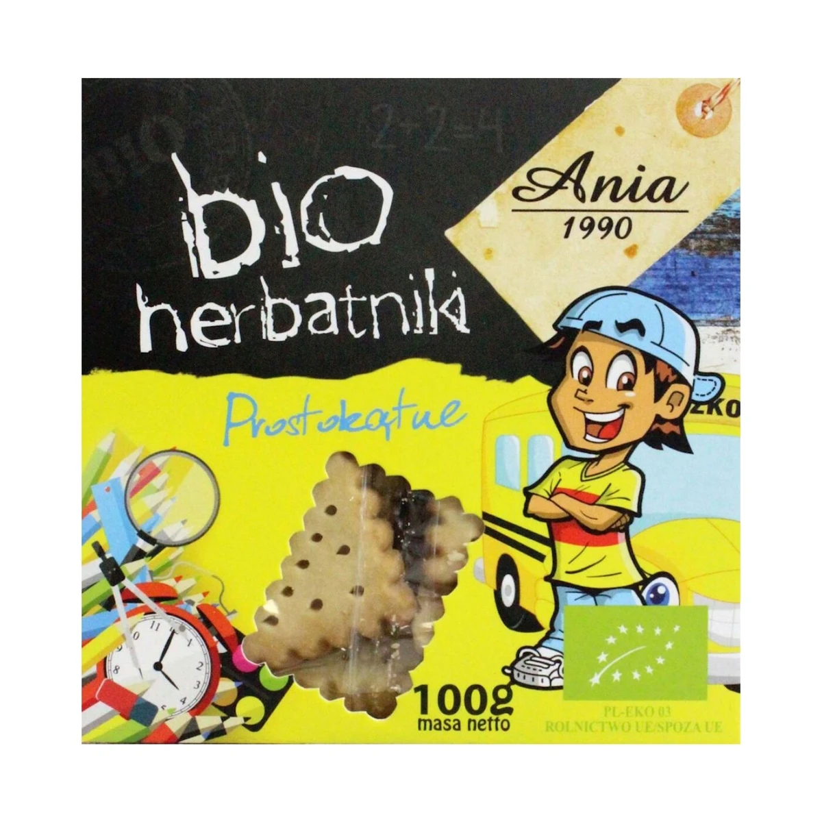 Herbatniki prostokątne Bio, Ania