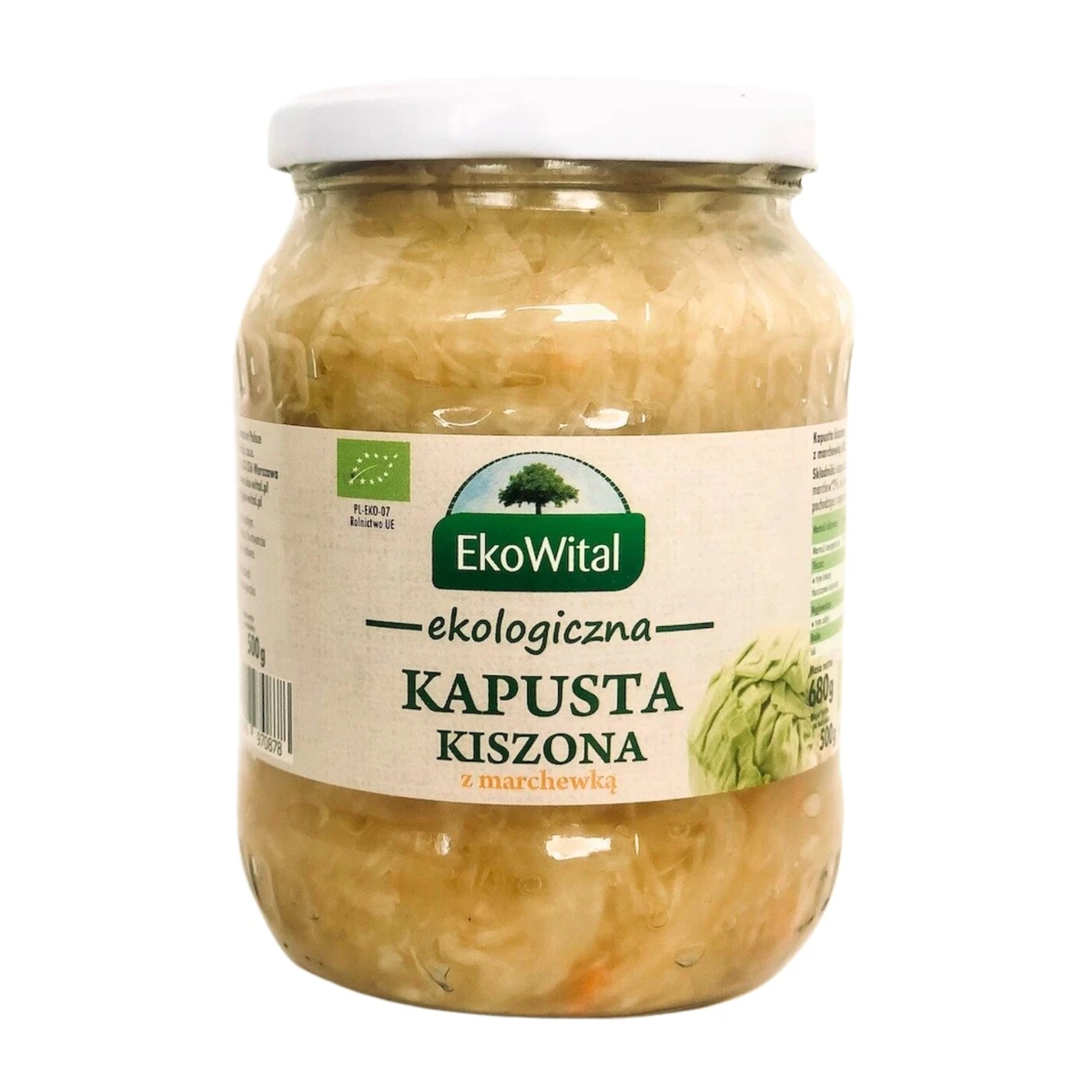 Kapusta kiszona z marchewką Bio, EkoWital