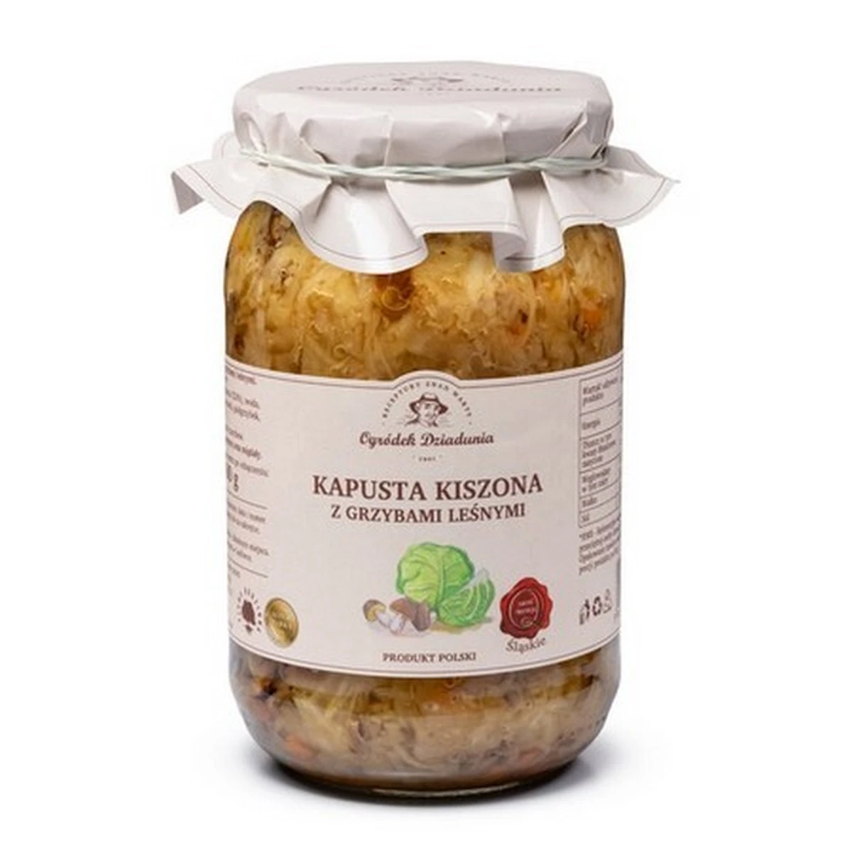 Kapusta kiszona z grzybami leśnymi, Ogródek Dziadunia