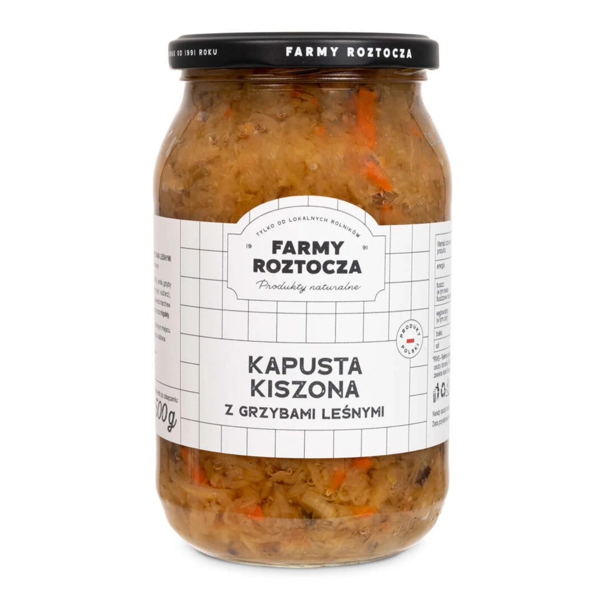 Kapusta kiszona z grzybami leśnymi