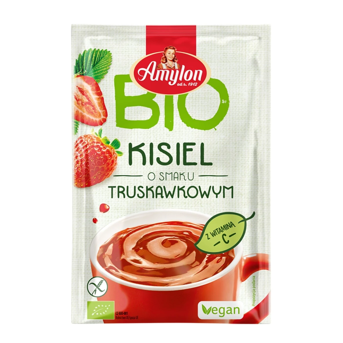 Kisiel instant o smaku truskawkowym bezglutenowy BIO