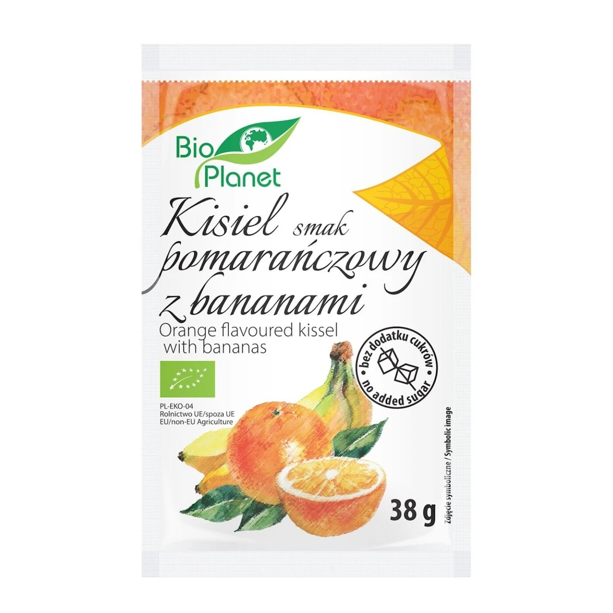 Kisiel o smaku pomarańczowym z bananami BIO