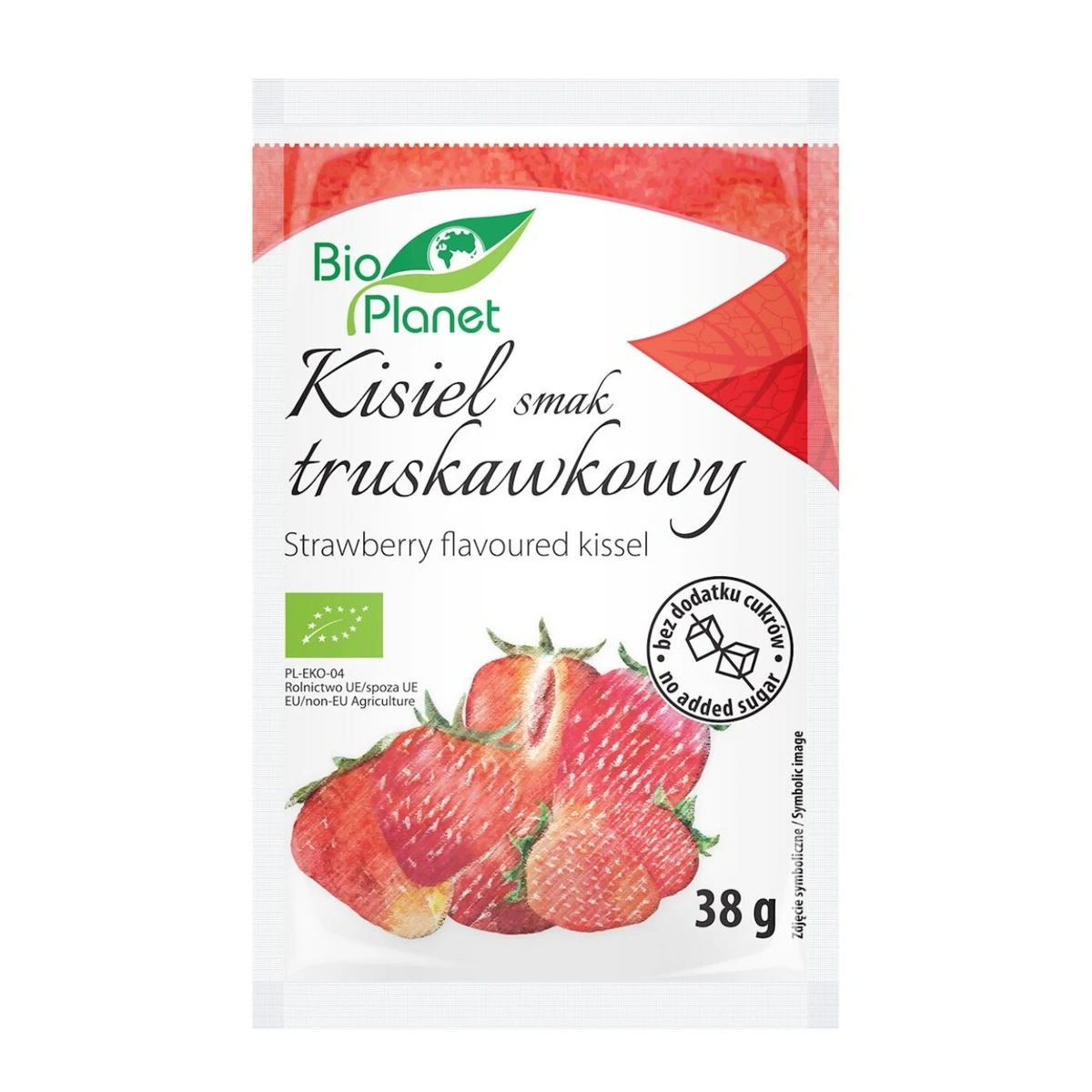 Kisiel o smaku truskawkowym z truskawkami BIO