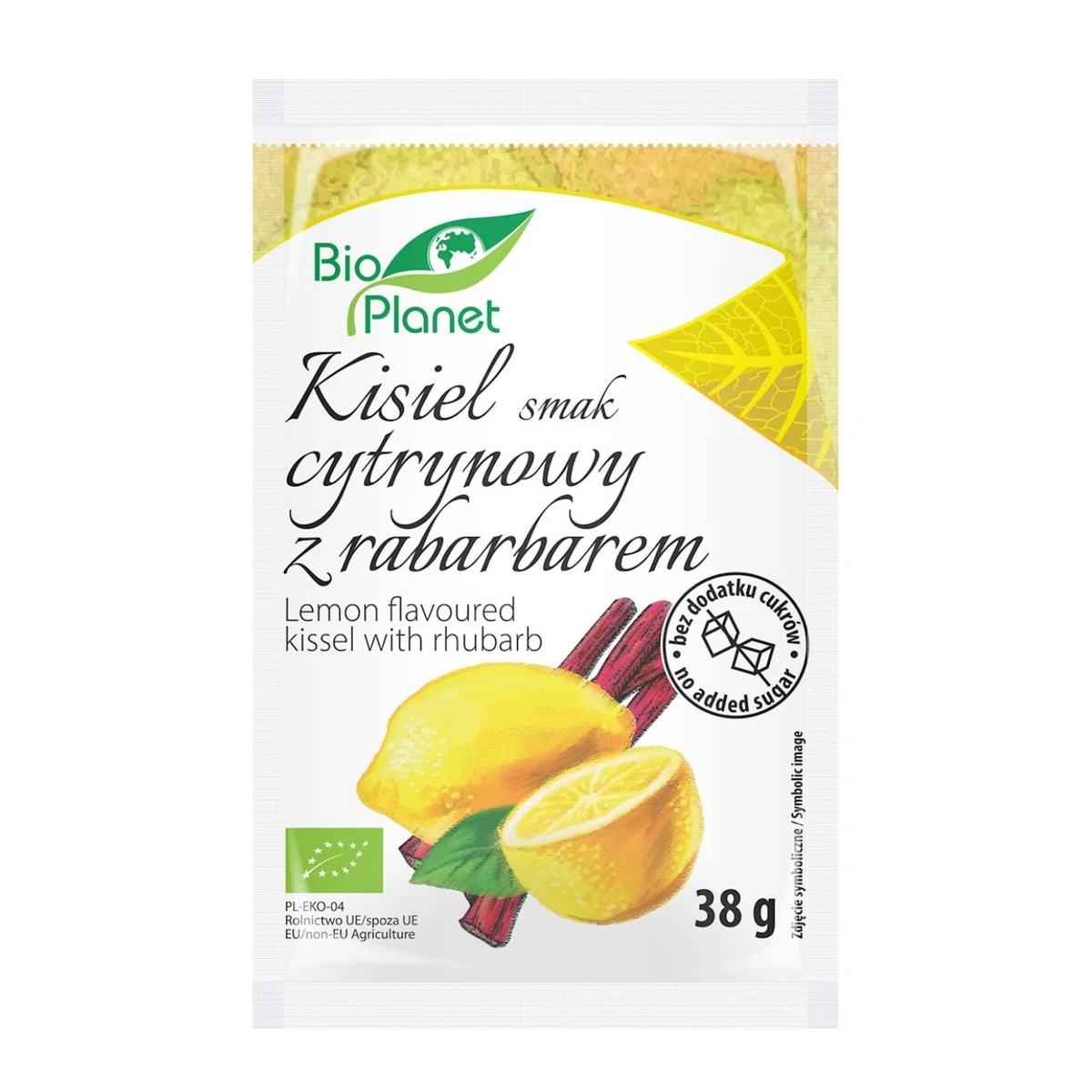 Kisiel o smaku cytrynowym z rabarbarem BIO