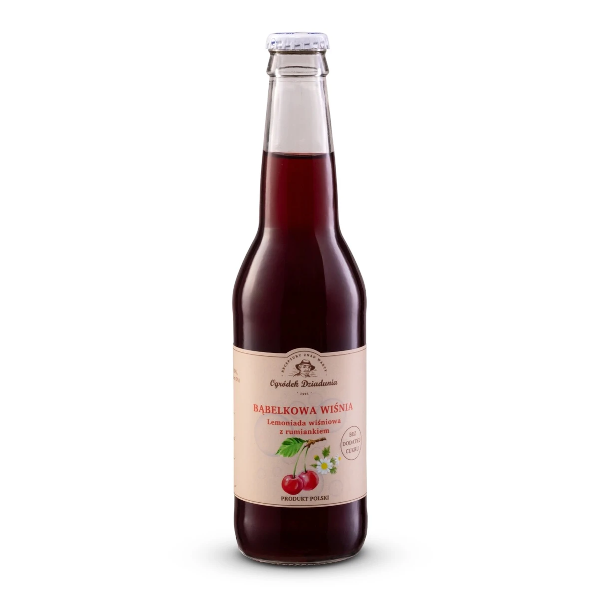 Lemoniada wiśniowa z rumiankiem - Bąbelkowa wiśnia z rumiankiem, Ogródek Dziadunia