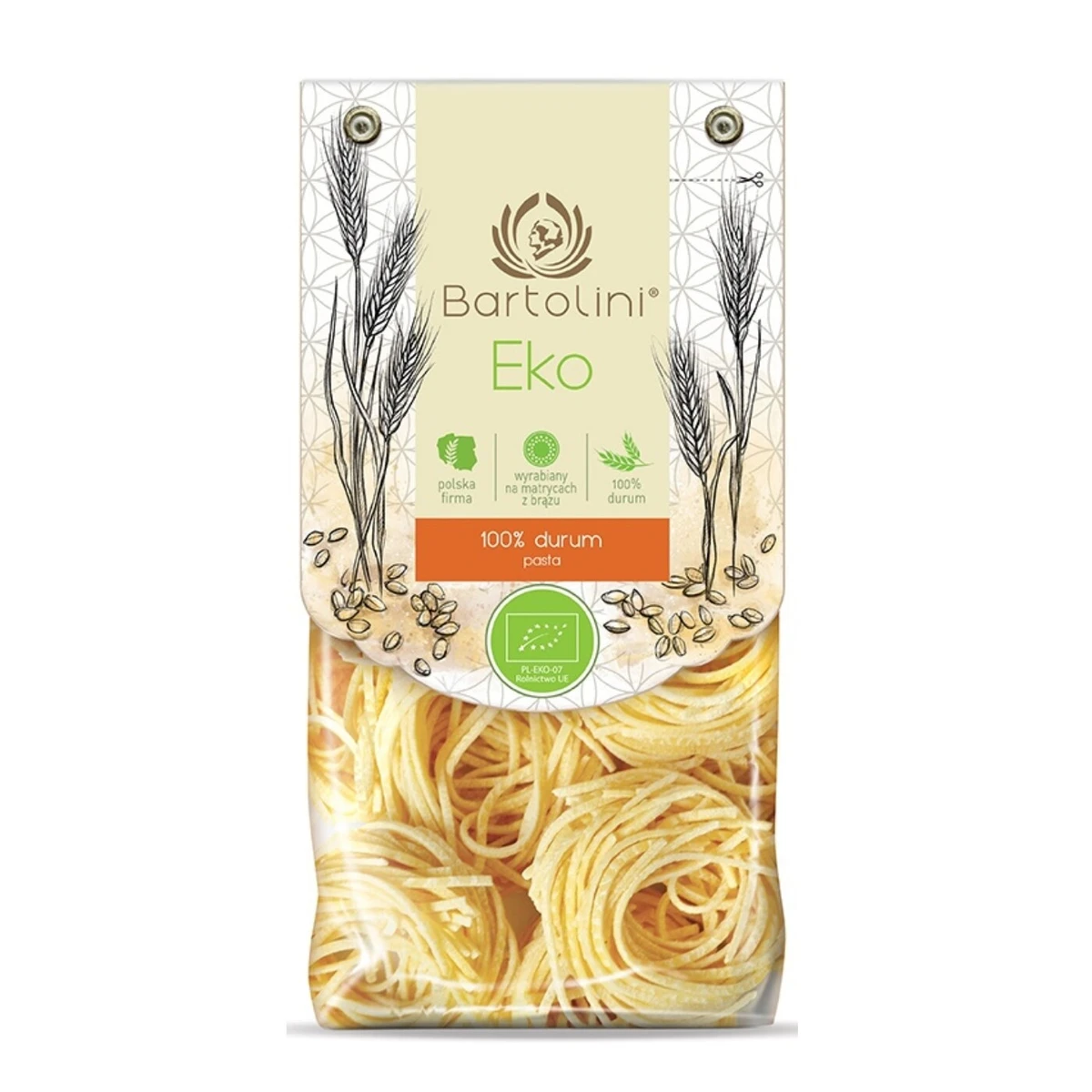 Makaron semolinowy gniazda Spaghetti Bio, Bartolini