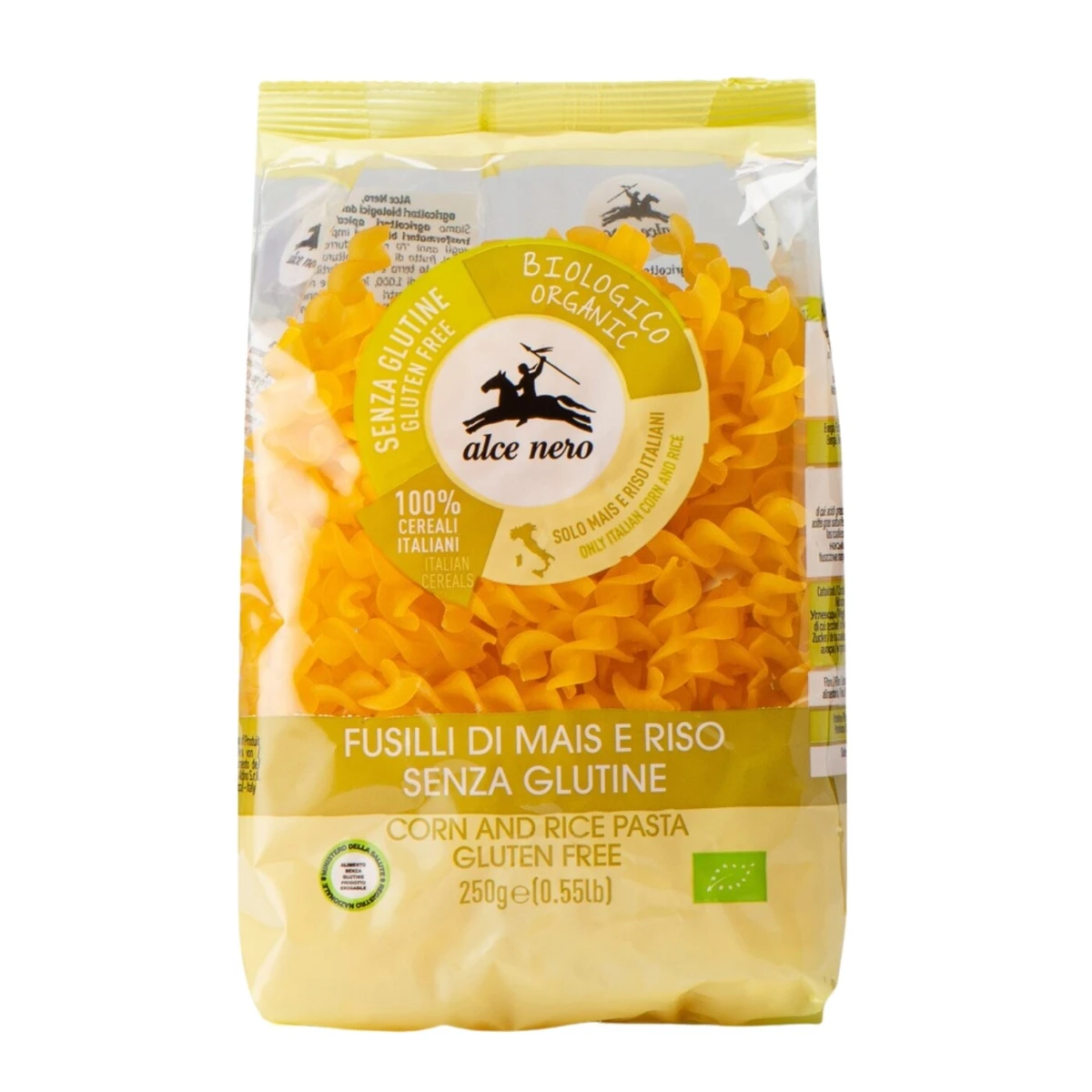 Makaron kukurydziano-ryżowy fusilli bezglutenowy Bio, Alce Nero