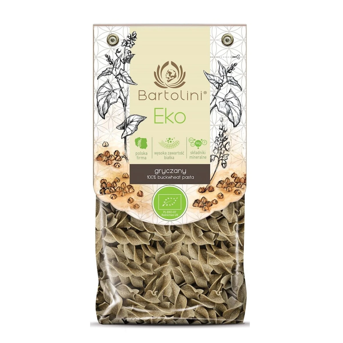 Makaron gryczany duże świderki Bio, Bartolini