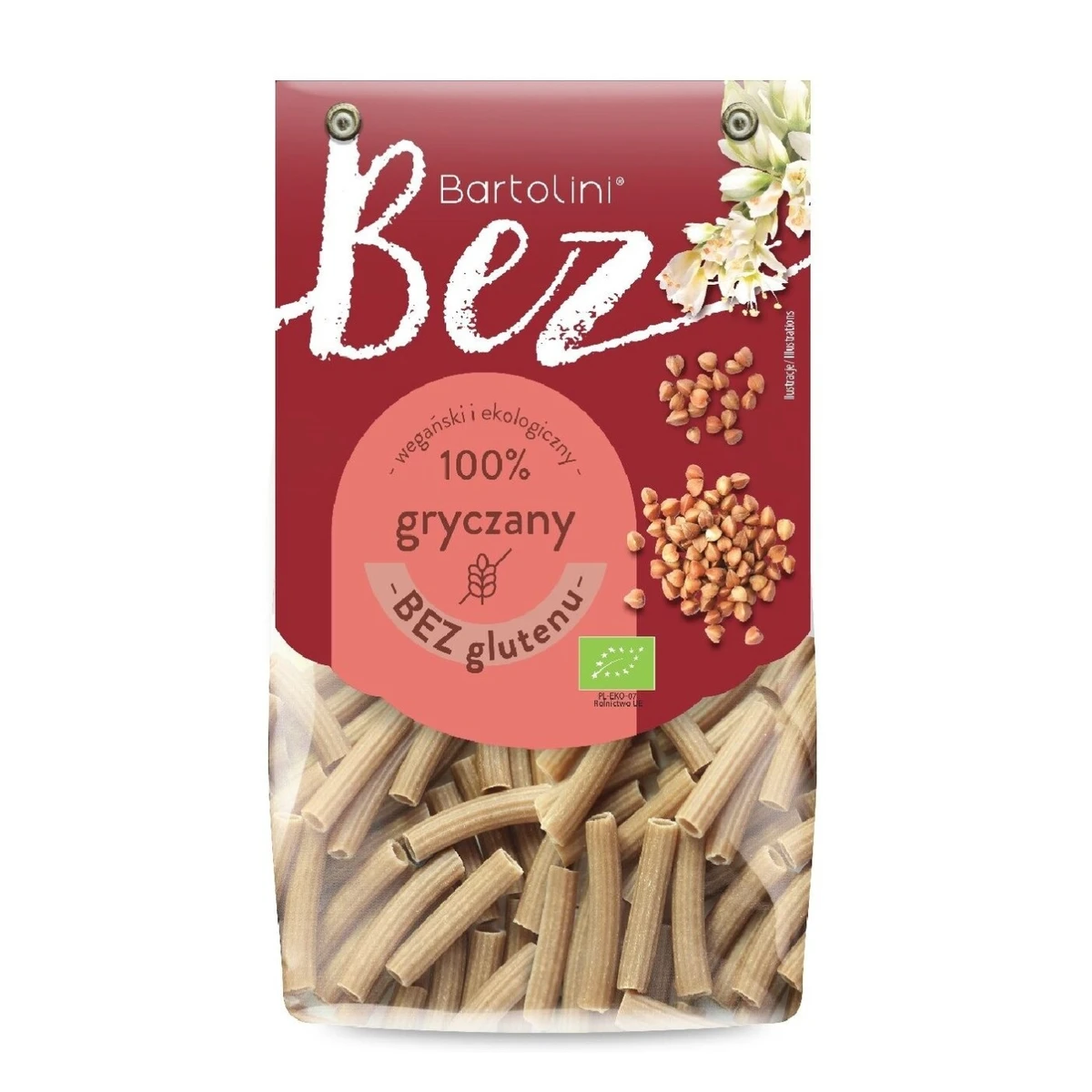 Makaron gryczany rurka maccheroni bezglutenowy Bio, Bartolini