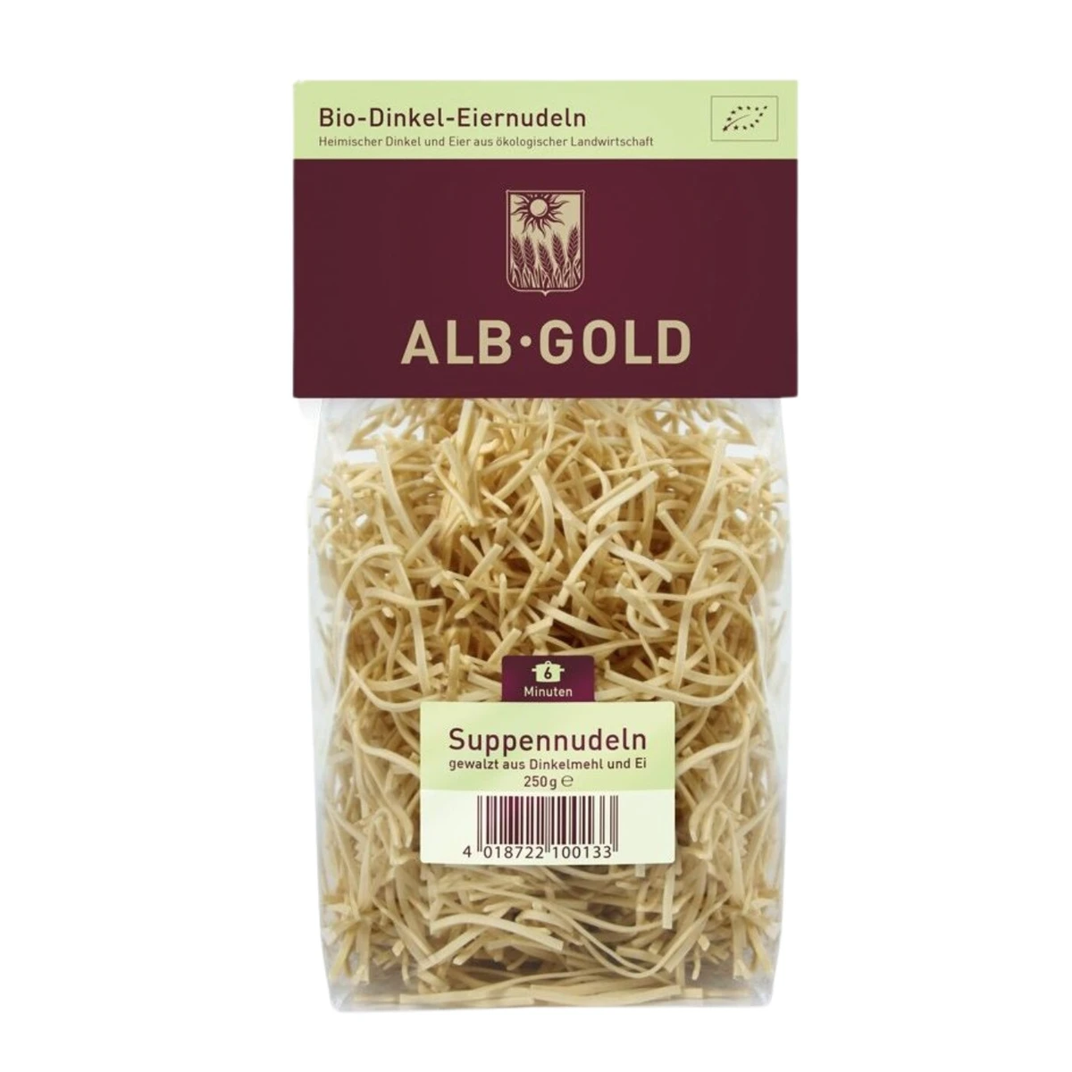 Makaron orkiszowy jajeczny nitki Bio, Alb Gold