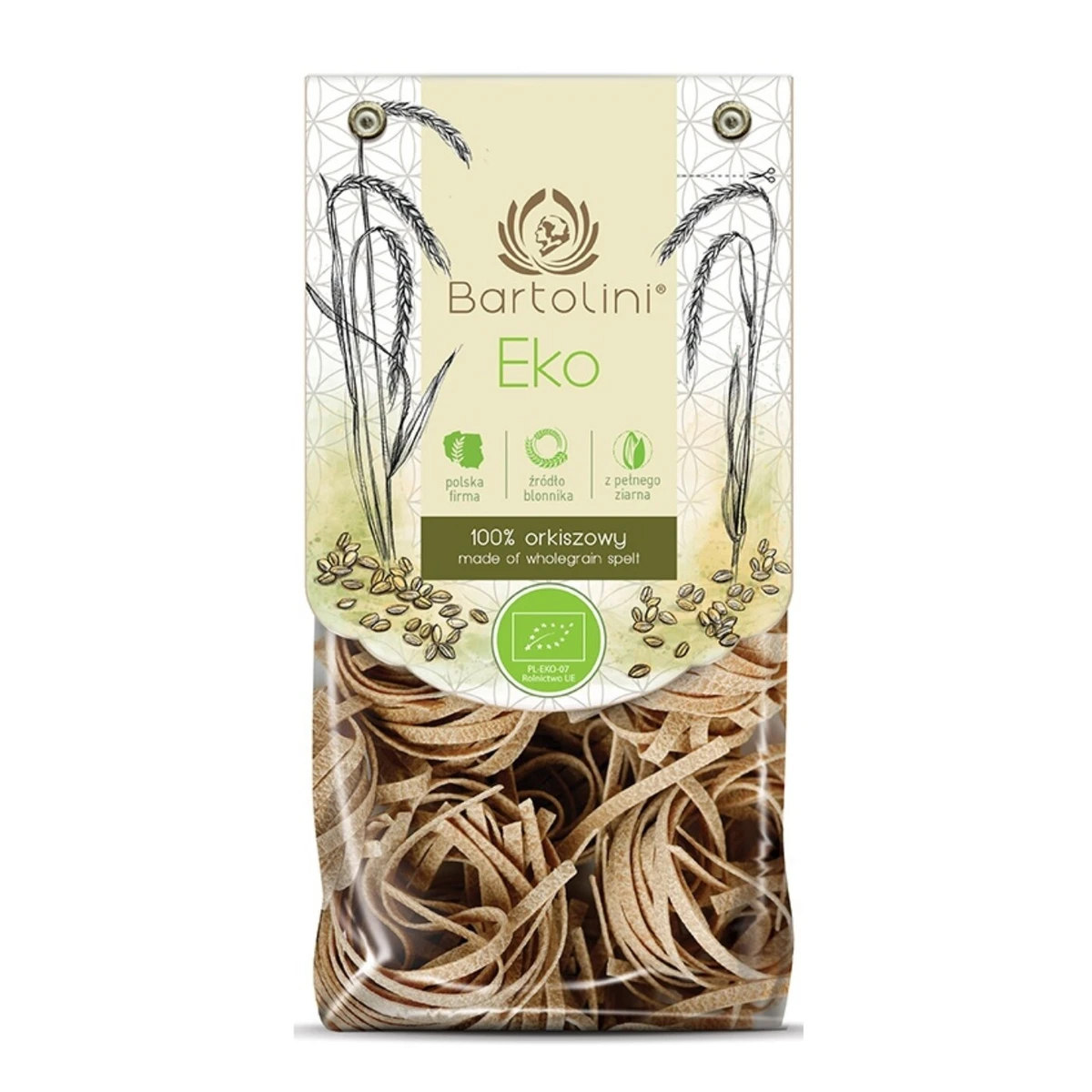 Makaron orkiszowy razowy gniazda Bio, Bartolini