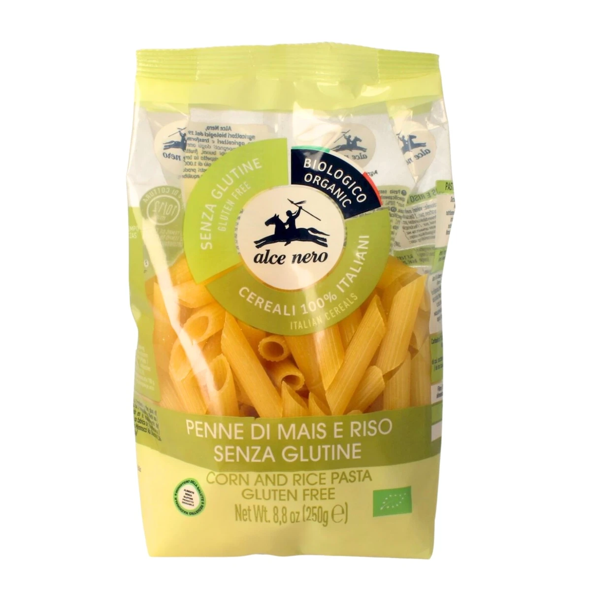 Makaron kukurydziano-ryżowy penne bezglutenowy Bio, Alce Nero