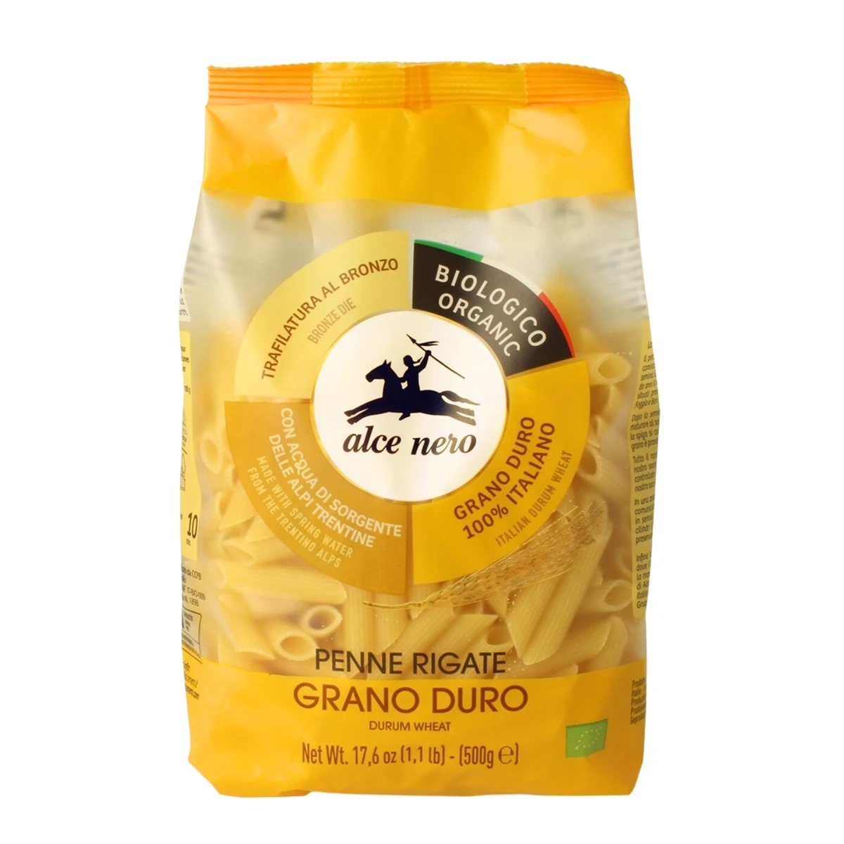 Makaron semolinowy penne Bio, Alce Nero