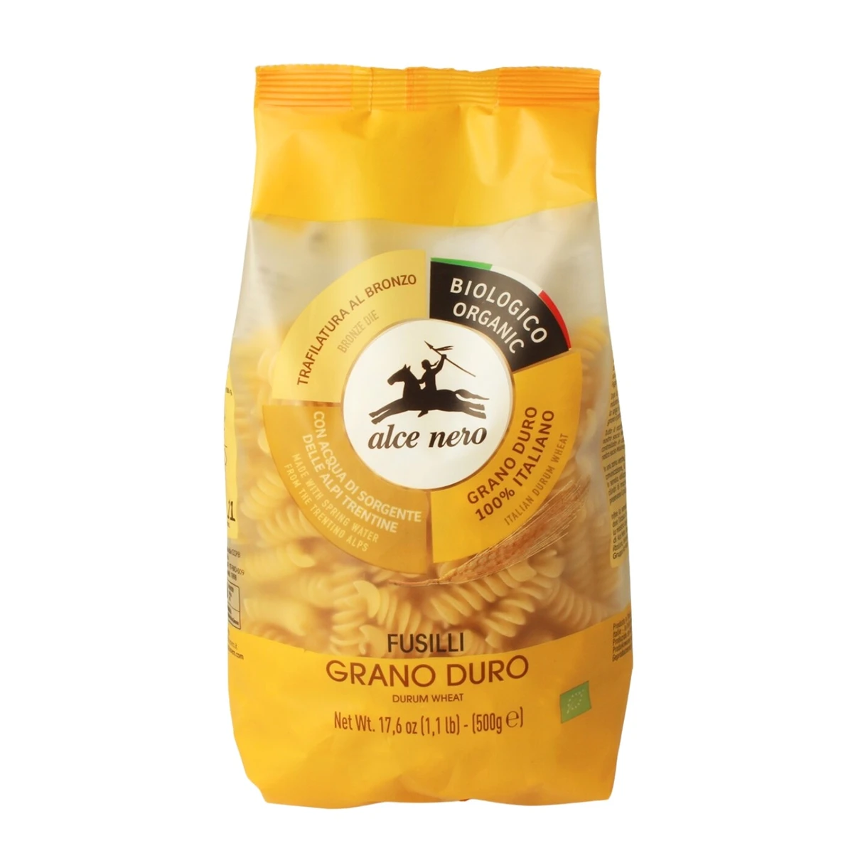Makaron semolinowy fusilli Bio, Alce Nero
