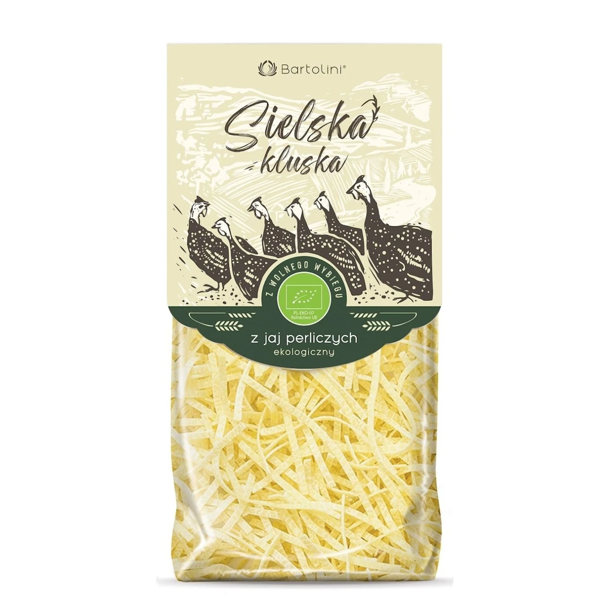 Makaron z jaj perliczych krajanka Bio, Bartolini