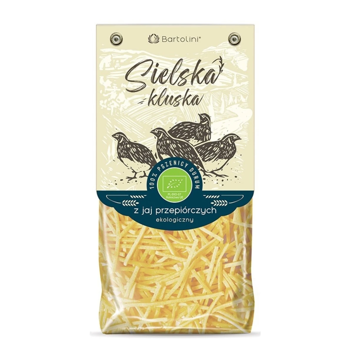 Makaron z jaj przepiórczych krajanka Bio, Bartolini