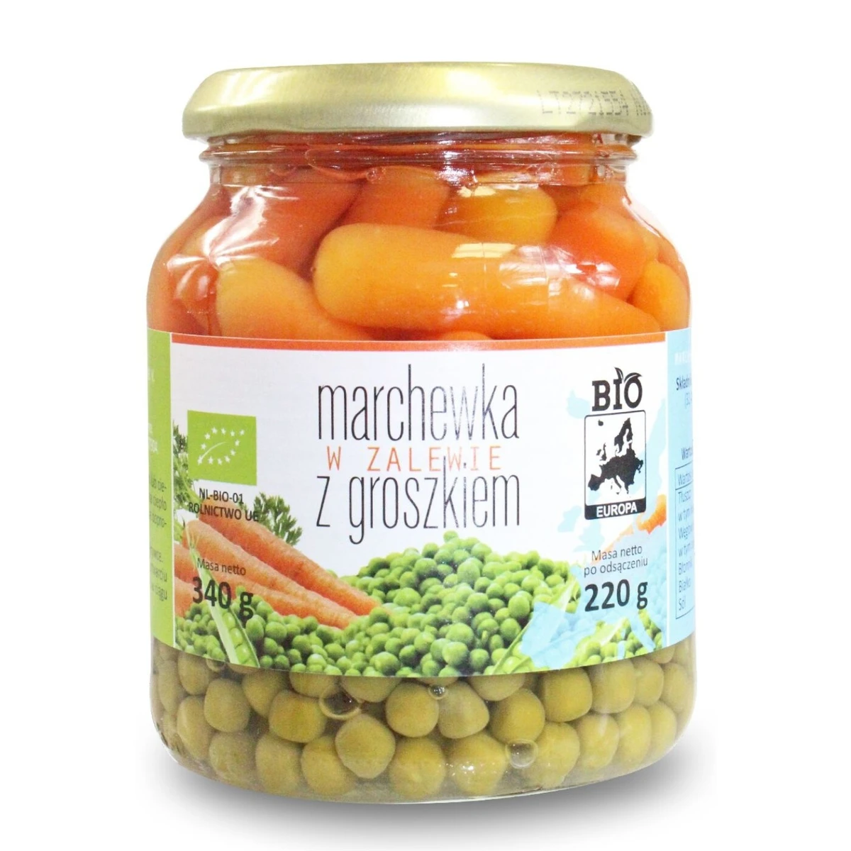 Marchewka w zalewie z groszkiem BIO