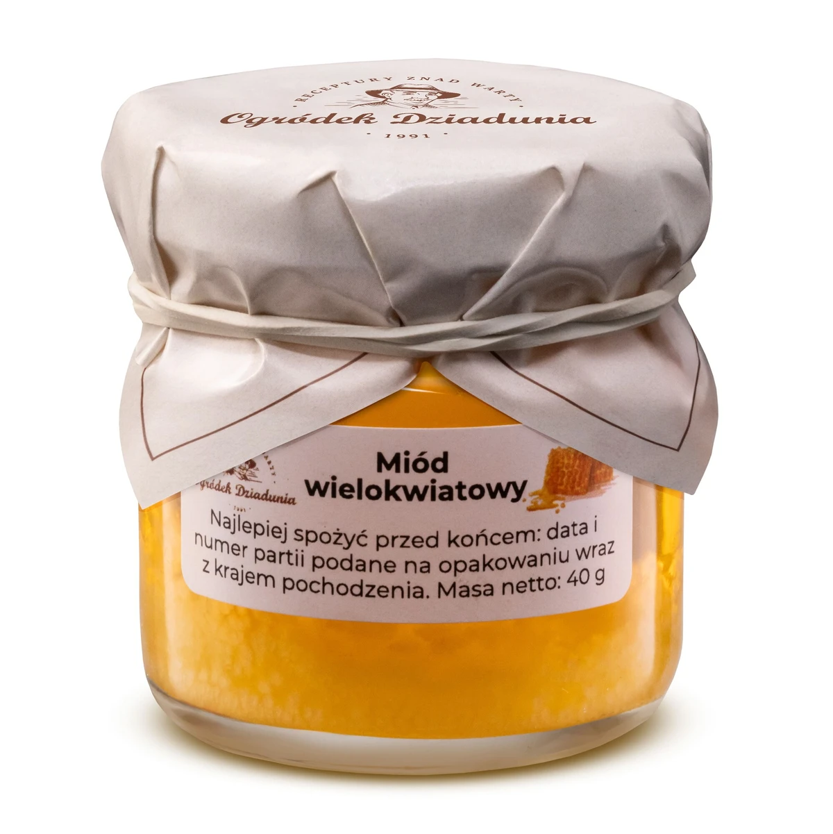 Miód wielokwiatowy, 40g, Ogródek Dziadunia