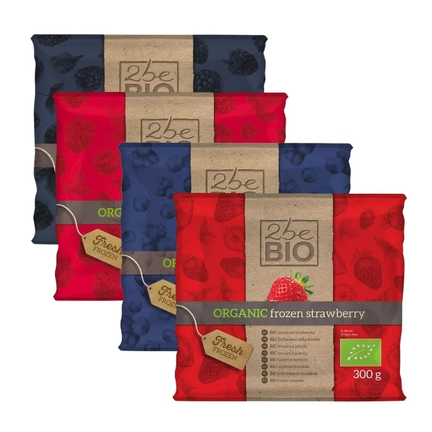 Zestaw mrożonek: jeżyna, malina, jagoda, truskawka Bio, 1200 g, 2beBIO