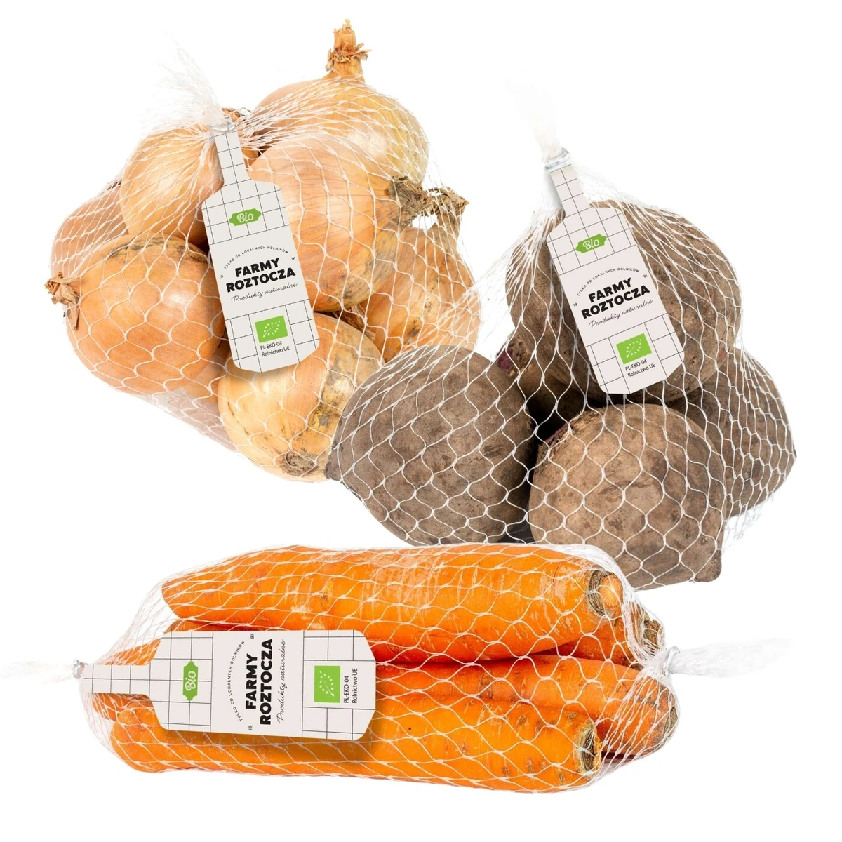 Zestaw warzyw Bio: marchewka, burak, cebula, Farmy Roztocza