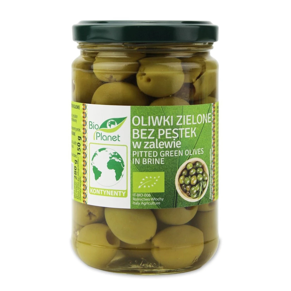 Oliwki zielone bez pestek w zalewie BIO
